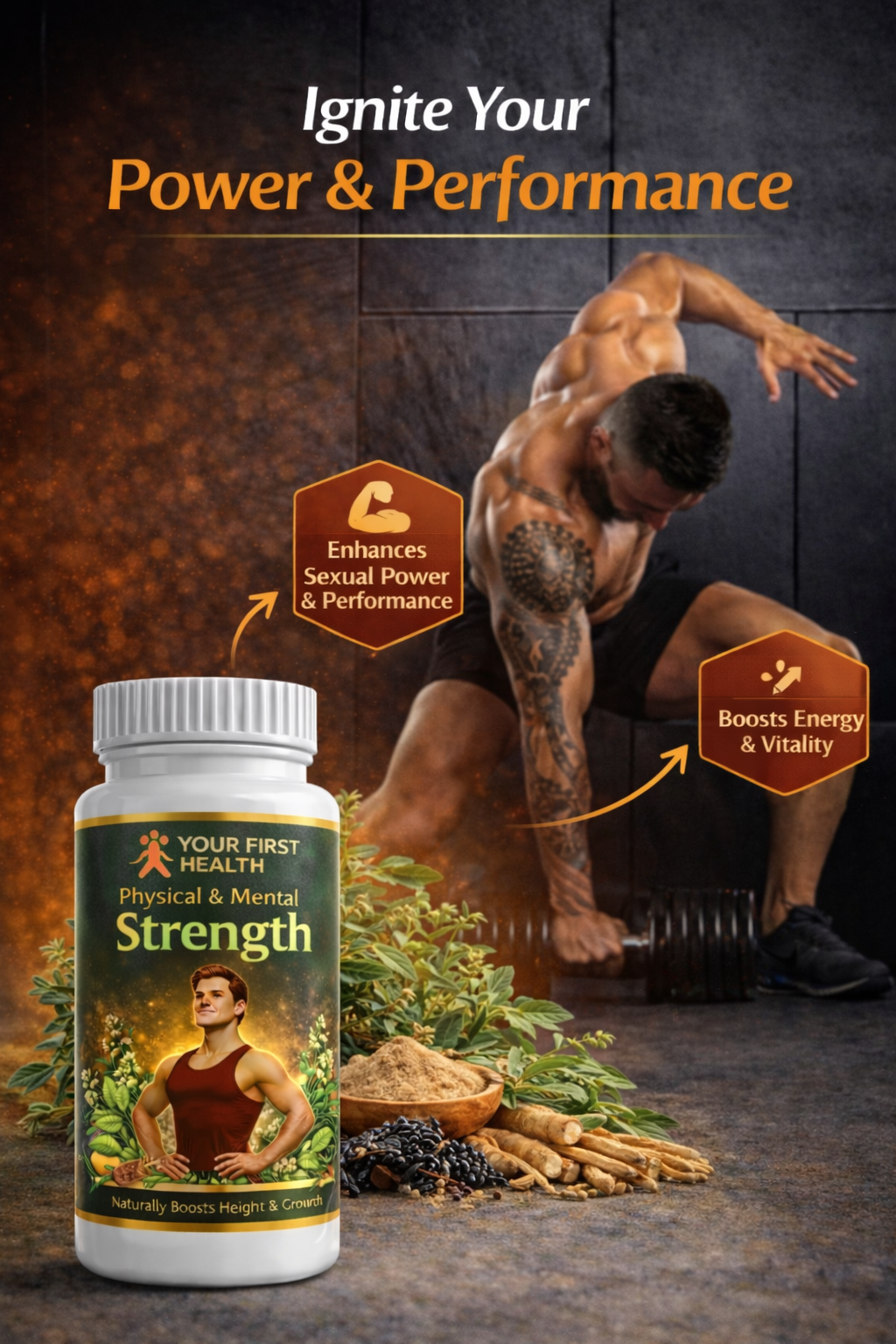 Health Supplement for Physical & Mental Strength